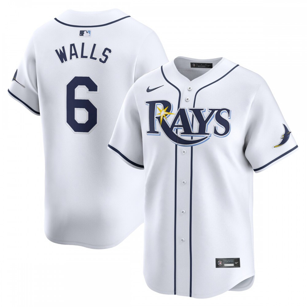 Taylor Walls Tampa Bay Rays Home Limited Player Jersey - White-Pro Kit Vault | Brand New 26/27 Sports Jerseys